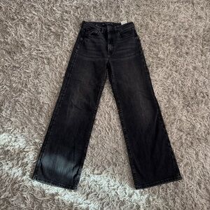 Black Wide-Leg Womens Jeans
